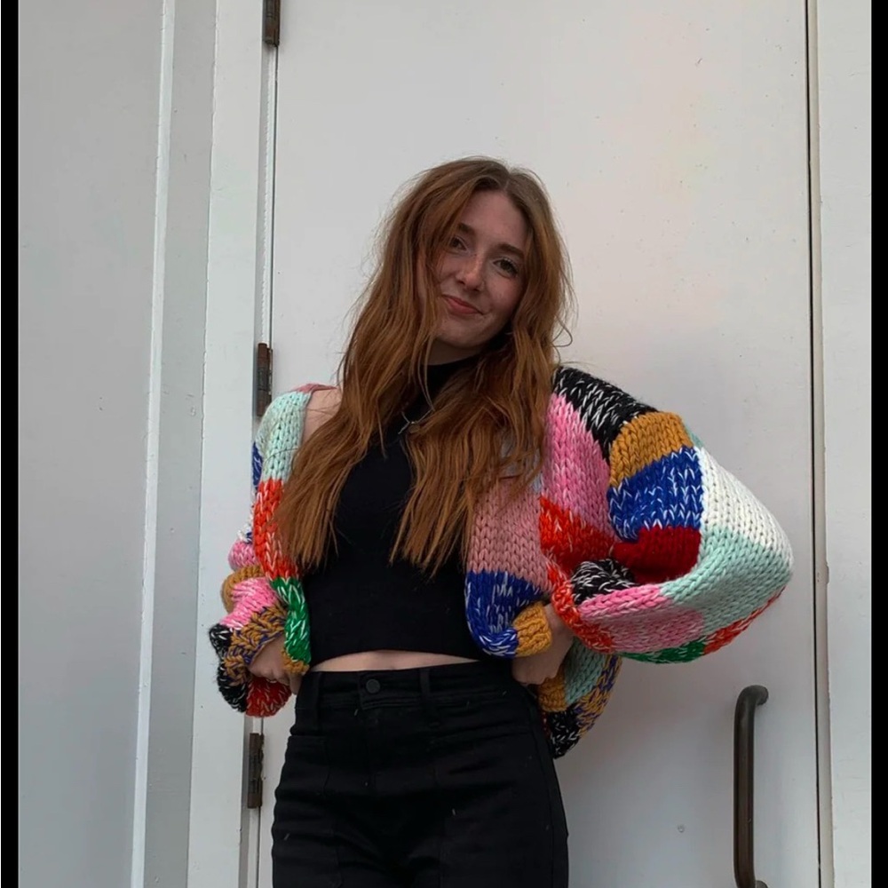Polagram Colorful Patchwork Knit Cardigan - Picture 5 of 7
